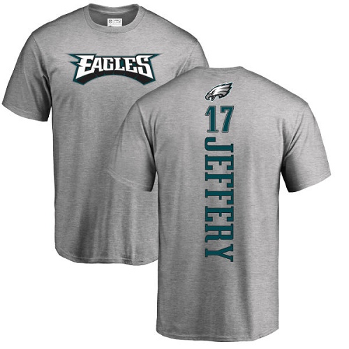 Men Philadelphia Eagles #17 Alshon Jeffery Ash Backer NFL T Shirt->nfl t-shirts->Sports Accessory
